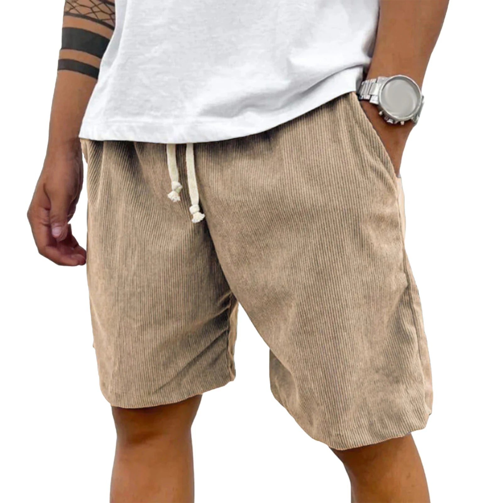 Calvin Drawstring Corduroy Shorts