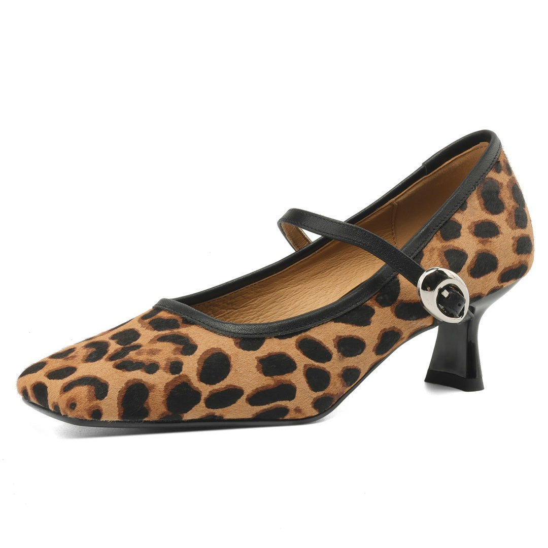 Leopard Stroll Mid-Heels
