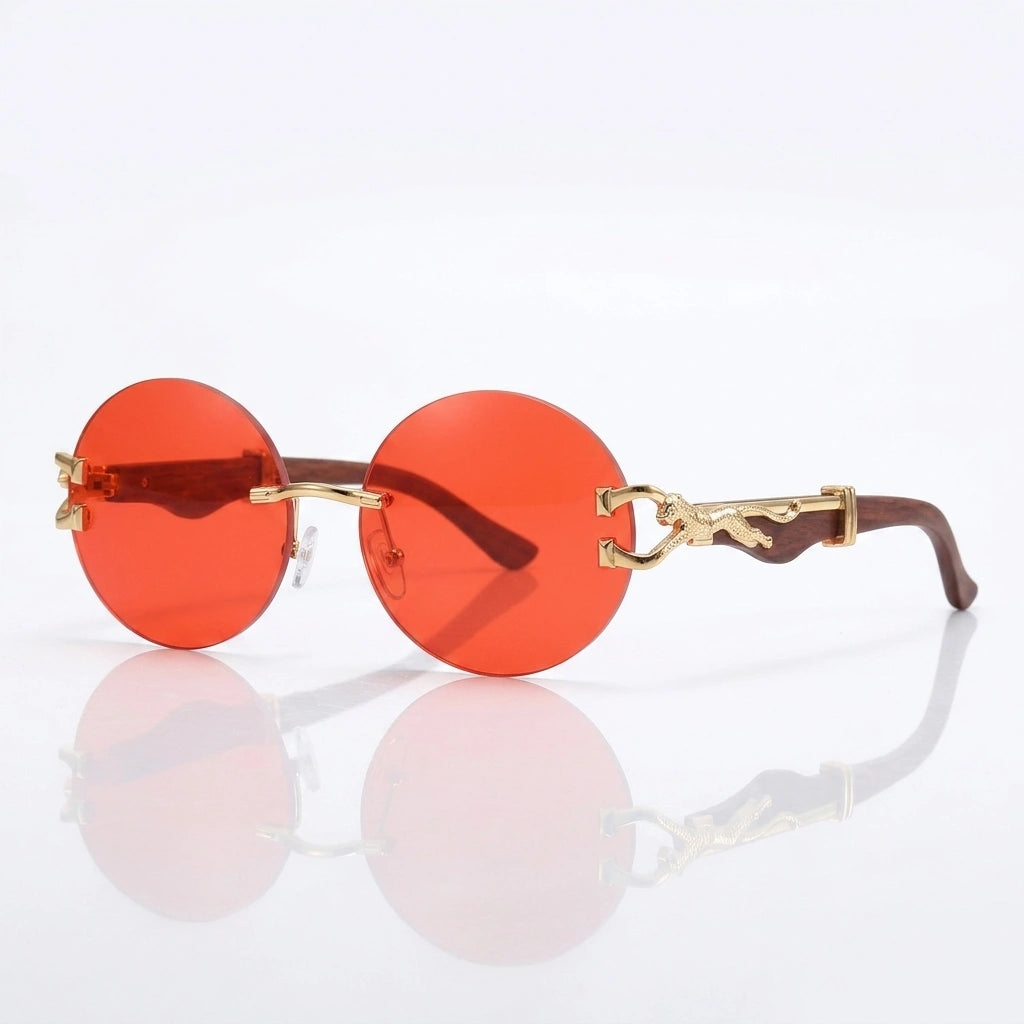 Calista Rimless Round Sunglasses