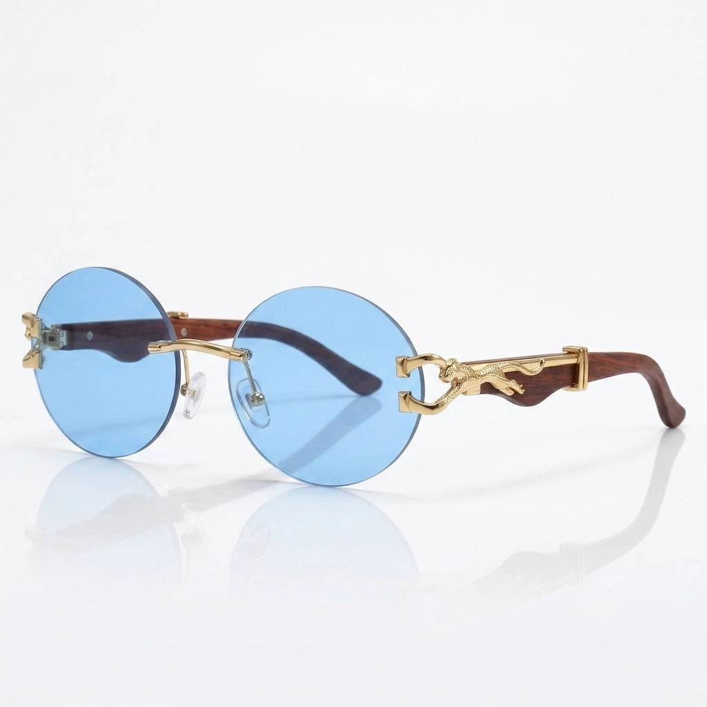 Calista Rimless Round Sunglasses