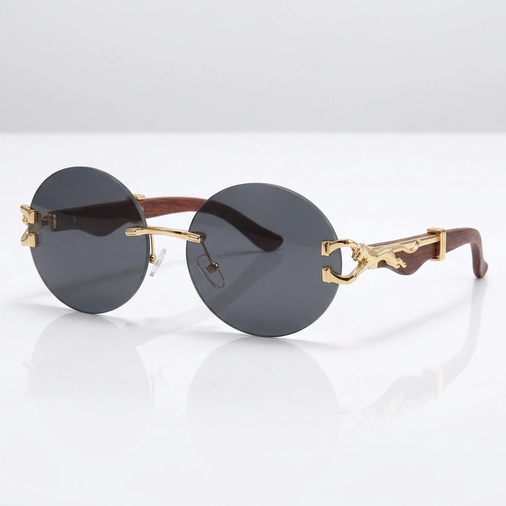 Calista Rimless Round Sunglasses