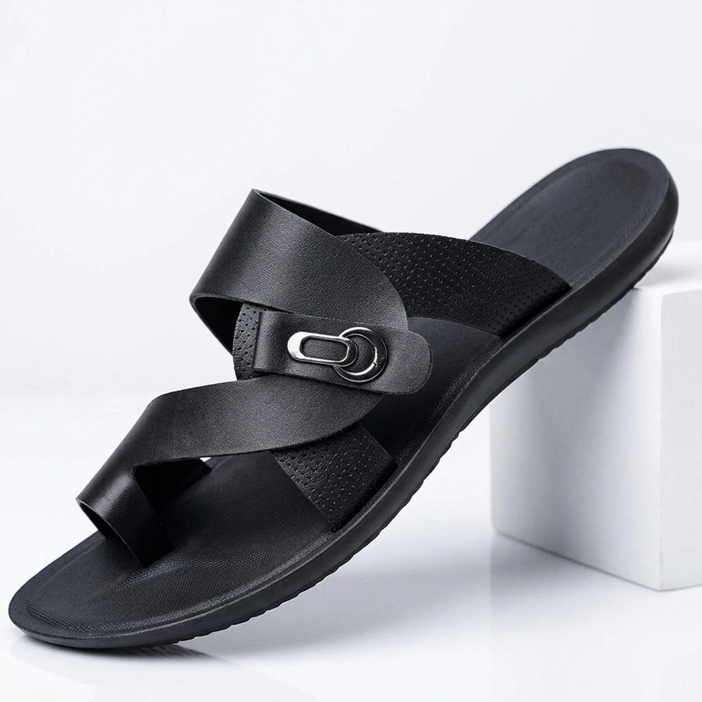 Riviera Crossover Leather Sandals