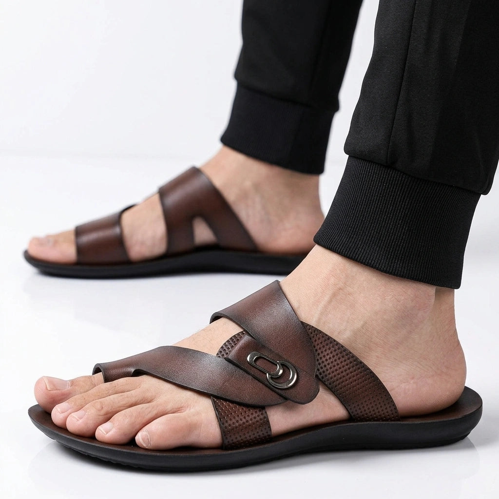 Riviera Crossover Leather Sandals