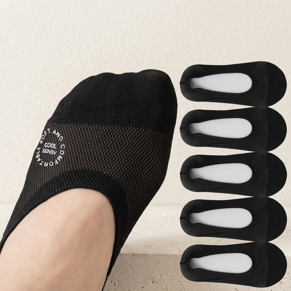 Invisible Breathable Reinforced Toe No-Show Socks