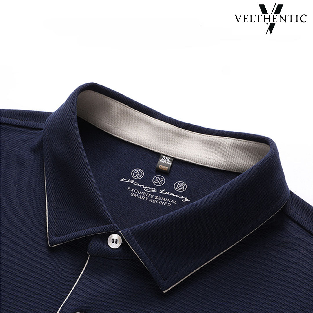 Hensu Cotton Long Sleeve Polo