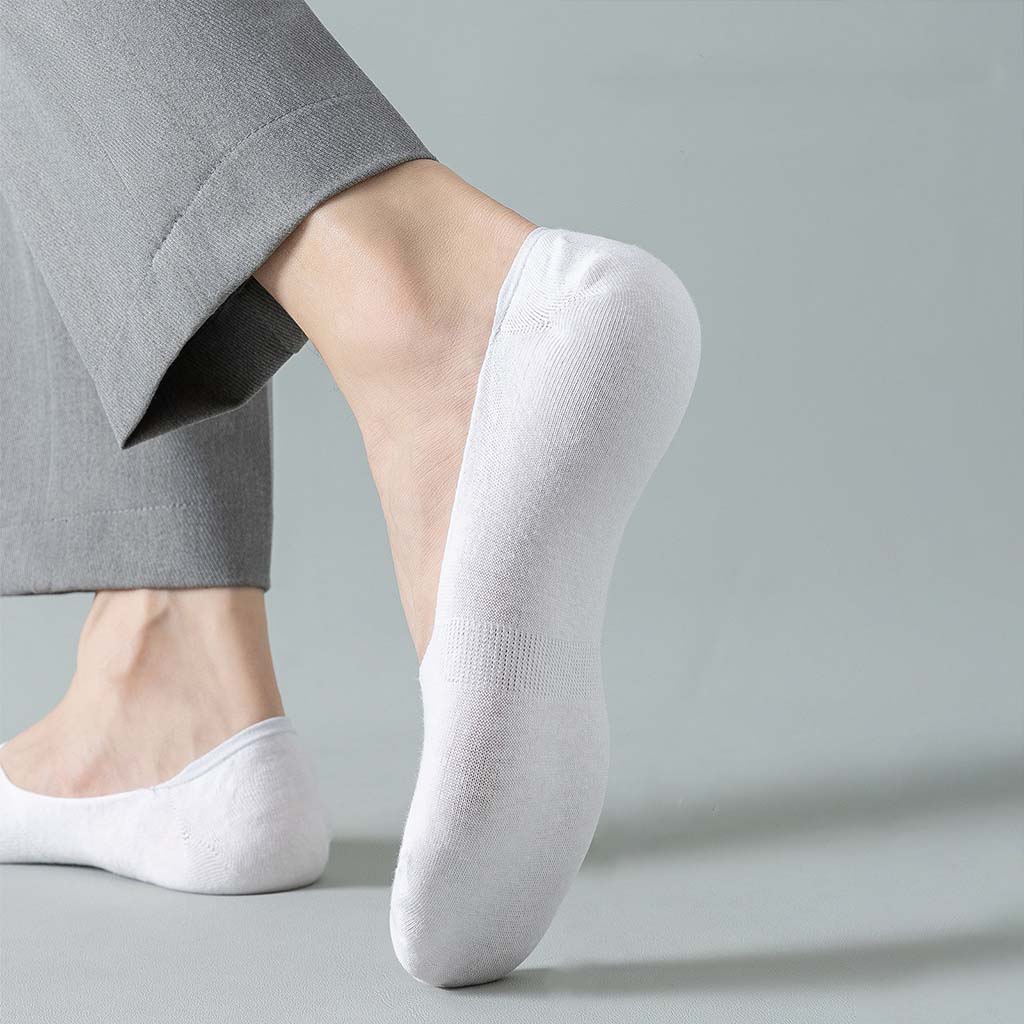 Mens Invisible Cotton Anti-Slip Socks