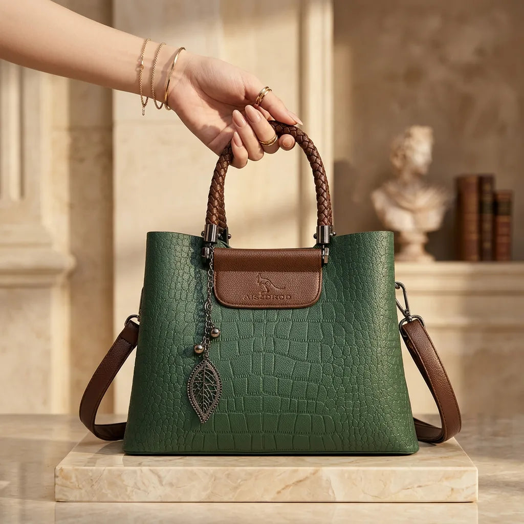 L'Éloriée Embossed Vintage Leather Bag