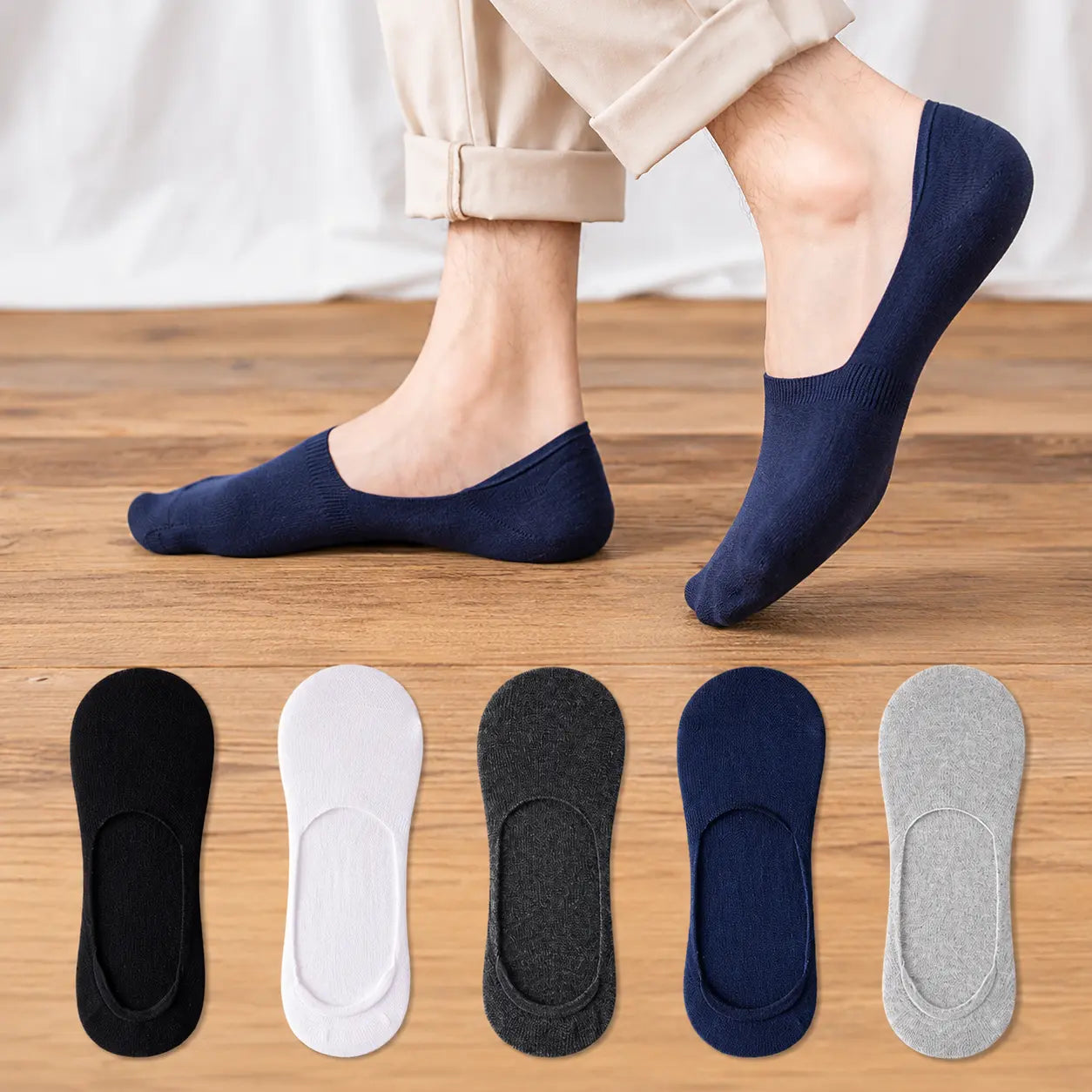 Breathable Low Cut Cotton No-Slip Socks