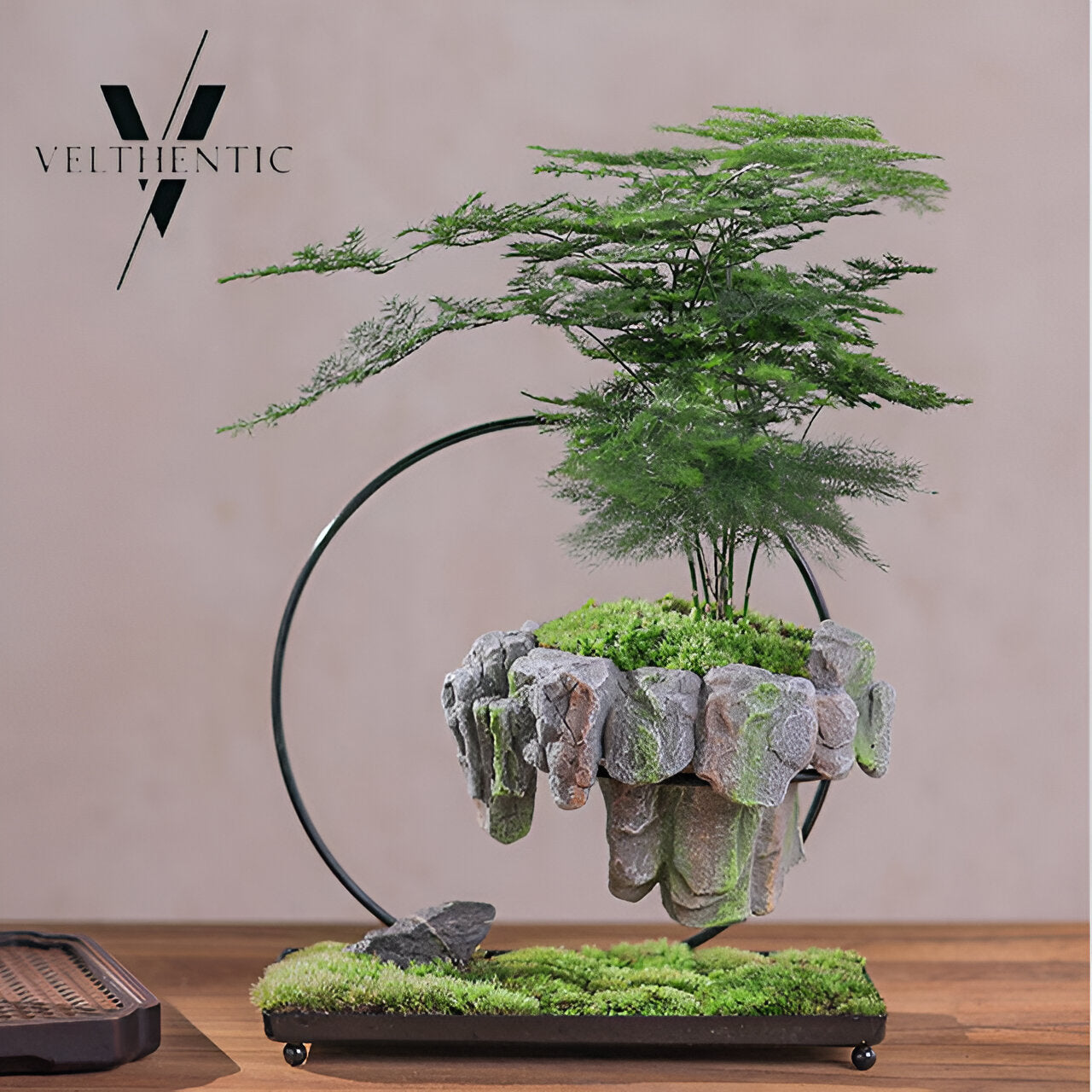 FantasyPot™ Hand-Made Stone Design Levitating Bonsai Pot