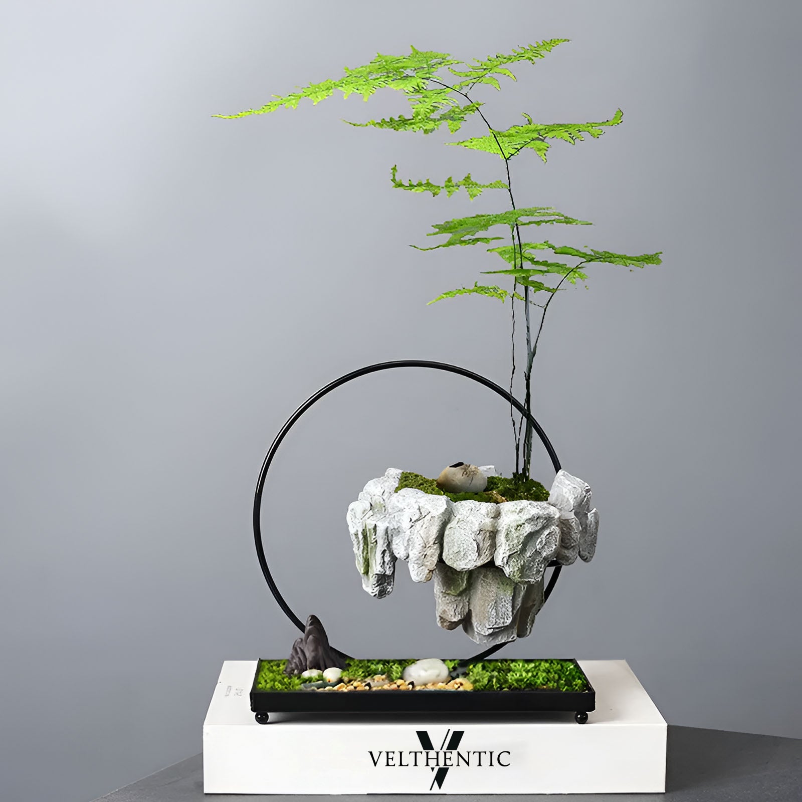 FantasyPot™ Hand-Made Stone Design Levitating Bonsai Pot