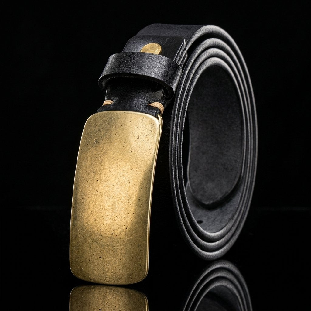 Full Grain Brass Buckle Belt